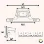 LED License Plate Trailer Light [Bracket Mount] [DOT FMVSS 108] [SAE L] [Gray-Finish] [Waterproof] [12V DC] License Tag Lights for UTV ATV Trailer Truck RV Boat