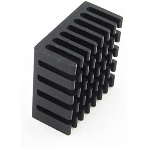 Gumps grocery 10PCS Radiating Fan 20x20x10mm Black Slot Routing CPU Cooling Fin Heat Sink