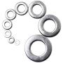 Sutemribor 304 Stainless Steel Flat Washers Set 580 Pieces, 9 Sizes - M2 M2.5 M3 M4 M5 M6 M8 M10 M12