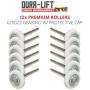 DURA-LIFT Ultra-Life MAX 2'' Sealed 6200ZZ Bearing Nylon Garage Door Roller, 4'' Stem, Pack of 12