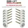 DURA-LIFT Ultra-Life MAX 2'' Sealed 6200ZZ Bearing Nylon Garage Door Roller, 4'' Stem, Pack of 12