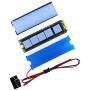 JEYI NVME NGFF M.2 SSD Heatsink Aluminum Alloy Sheet Thermal Conductivity Silicon Wafer Cooling Fan (Blue)