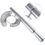 KUUQA Metal Ring Mandrel Ring Sizer and Rubber Hammer Mallet Ring Sizer Gauge Set with 2 Piece Jewelry Polishing Cloths