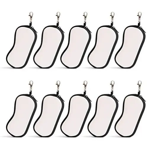 RYTOO Sublimation Blank Glasses Case - Neoprene Sunglasses Eyeglass Shades Soft Pouch with Metal Clip DIY Bulk Personalize Customize for Transfer Heat Press Printing Crafts 7 x 3.4 inches (White, 10) RYTOO Sublimation Blank Glasses Case - Neoprene Sunglasses Eyeglass Shades Soft Pouch with Metal Clip DIY Bulk Personalize Customize for Transfer Heat Press Printing Crafts 7 x 3.4 inches (White, 10)