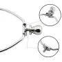 DZS Elec 1-Pack 10inch Lamp Shade Harp Holder DIY Lighting Accessories Horn Frame Lampshade Bracket for Table/Floor Light Fitting (Silver)