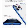 DTTO Compatible with iPhone 11 Pro Max Case, Slim Fit Clear Soft TPU Cover with Metal Luster Edge for 2019 iPhone 6.5 Inch，Blue