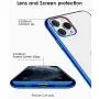 DTTO Compatible with iPhone 11 Pro Max Case, Slim Fit Clear Soft TPU Cover with Metal Luster Edge for 2019 iPhone 6.5 Inch，Blue