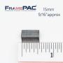 V Nails for Softwood Picture Frames - 15mm (5/8 Inch) - [2000 V-Nail Pack, Stacked] - Universal (UNI) - Ultra Strong Vnail Wedges for Picture Framing - Joining Picture Frame Corners