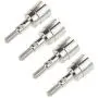 4pcs 02033 Metal Wheel Stub Axle for 1/10 Scale Redcat HSP Exceed Model Car Spare Parts (Silver)
