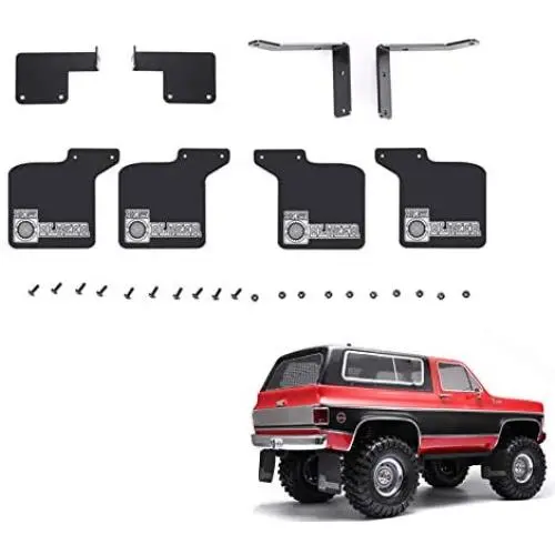 LICHIFIT Rubber Mudguard Front & Back Mud Fender Guard with Metal Stand for TRX4 Blazer K5 RC Car Upgraded Parts