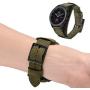 Leotop Compatible with Samsung Galaxy Watch 46mm/Gear S3 Frontier/Galaxy Watch 3 45mm/Classic Bands, 22mm Replacement Genuine Leather Cuff Strap with Stainless Steel Metal Buckle for Men Women (Green)