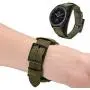 Leotop Compatible with Samsung Galaxy Watch 42mm/Galaxy Watch 3 41mm/Active 40mm/Active 2 40mm 44mm/Gear S2 Classic Bands 20mm Replacement Genuine Leather Cuff Strap with Metal Buckle Men Women (Green)