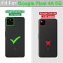 Google Pixel 4A 5G Case, Pixel 4A 5G Phone Case with HD Screen Protector, Gritup 360 Degree Rotating Metal Ring Holder Kickstand Armor Cover Case for Google Pixel 4A 5G Blue