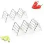 Taco Holders Set of 2 Premium Stainless Steel Stackable Stands, Each Rack Holds 2 or 3 Hard or Soft Tacos, Five Styles Available By 2lbDepot Taco Holders Set of 2 Premium Stainless Steel Stackable Stands, Each Rack Holds 2 or 3 Hard or Soft Tacos, Five Styles Available By 2lbDepot