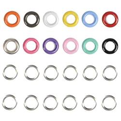 QLOUNI 360 Sets 3/16 inch 12 Colors Grommets Kit Metal Eyelets with Installation Tools for Leather Craft Making Clothing Repair and Decoration