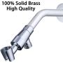 Brass Shower Head Holder for Hand Held Showerhead, Adjustable Shower Arm Bracket Mount, Universal Shower Arm Adapter (Chrome) Brass Shower Head Holder for Hand Held Showerhead, Adjustable Shower Arm Bracket Mount, Universal Shower Arm Adapter (Chrome)
