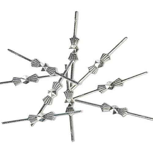 H&D 300pcs Chrome Bow Tie Clips Metal Butterfly Clips for Fastening Crystals, Chandelier Crystals, Lamp,Ceiling Light Crystals (33mm, Silver)