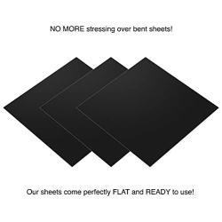 Permanent Matte Black Vinyl Sheets Better Than Vinyl Rolls - EZ Craft USA - 12'' x 12'' - 40 Matte Adhesive Backed Sheets Work with Cricut and Other Cutters