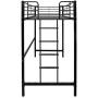Bonnlo Metal Twin Loft Bed for Kids Space Saver Bed Frame, Black