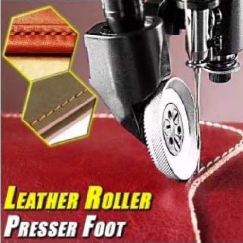Leather Roller Presser Foot, Industrial Sewing Machine Parts, Easy to Use, Environmentally Friendly Leather Presser Foot Sewing Machine Roller Perfectly Fits All Low Shank Sewing Machines