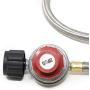 GasOne 2113+50105 4 ft Regulator and Propane Brass Orifice, Steel Braided Hose