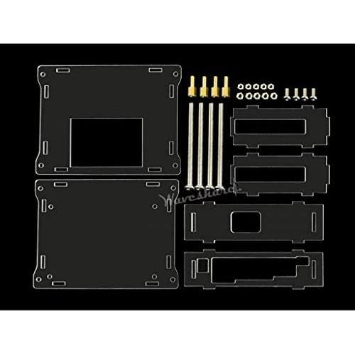 Acrylic Case (Type A) for The Jetson Nano Developer Kit Supports Cooling Fan Easy Access to Peripheral Connectors Dust Resistance