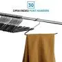 ZOBER Slack/Trousers Pants Hangers - 30 Pack - Strong and Durable Anti-Rust Chrome Metal Hangers, Non Slip Rubber Coating, Slim & Space Saving, Open Ended Design for Easy-Slide Pant, Jeans, Slacks Etc ZOBER Slack/Trousers Pants Hangers - 30 Pack - Strong and Durable Anti-Rust Chrome Metal Hangers, Non Slip Rubber Coating, Slim & Space Saving, Open Ended Design for Easy-Slide Pant, Jeans, Slacks Etc