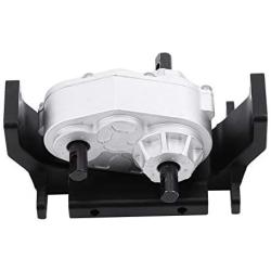 Gearbox Transfer Case with Mount, Metal Transfer Case Upgrade Components Parts with Mount Compatible with SCX10 / D90 1/10 RC Crawler Car