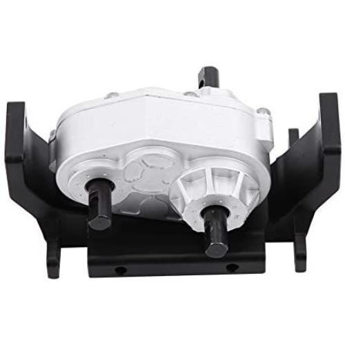 Gearbox Transfer Case with Mount, Metal Transfer Case Upgrade Components Parts with Mount Compatible with SCX10 / D90 1/10 RC Crawler Car