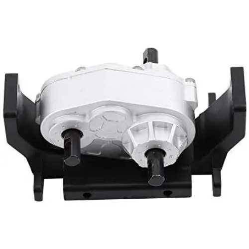 Gearbox Transfer Case with Mount, Metal Transfer Case Upgrade Components Parts with Mount Compatible with SCX10 / D90 1/10 RC Crawler Car