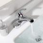 PARLOS Single Handle Centerset Bathroom Sink Faucet with Metal Drain Assembly and cUPC Faucet Supply Lines, Lead-Free , Chrome 13433