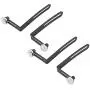 Dilwe RC Car Shell Body Mount L-Bracket, 4Pcs Metal Shell Body Mount L-Bracket with Magnet for Axial SCX10 1/10 Scale RC Crawler Black RC Accessory
