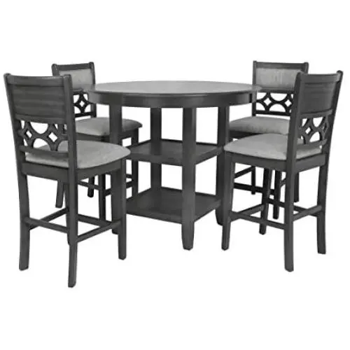 New Classic FURNITURE Mitchell Counter Set, Gray New Classic FURNITURE Mitchell Counter Set, Gray