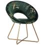 Duhome Dark Green Accent Chair Velvet Vanity Chair Lliving Room Chairs Desk Chair with Golden Legs Mid-Back 1 pcs