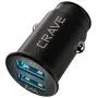 Crave Metal Car Charger [24W 4.8A 2 Port Dual USB] Zinc Alloy Universal Compact 12 Volt Charger, Smart Charge IC Technology - Black