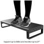 Vaydeer USB3.0 Wireless Charging Aluminum Monitor Stand Riser Support Transfer Data and Charging,Keyboard and Mouse Storage Desk Organizer up to 27inch for Computer MacBook PC (Black）