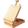 Miratuso Table Top Easel, Premium Beechwood Sketchbox Easel, Portable Wooden Artist Desktop Storage Case, Comfortable and Portable to Carry
