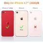 ESR Air Armor Designed for iPhone SE 2020 Case/iPhone 8 Case [Shock-Absorbing] [Scratch-Resistant] [Military Grade Protection] Hard Polycarbonate + Flexible Polymer Frame, for iPhone SE 2020/8, Red