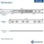 VADANIA 18 Inch Drawer Slides Ball Bearing Soft Closing, VK1245, Side Mount, 3 Folds Full Extension, Heavy Duty 100lb Load Capacity, 1 Pair (2-Pack) VADANIA 18 Inch Drawer Slides Ball Bearing Soft Closing, VK1245, Side Mount, 3 Folds Full Extension, Heavy Duty 100lb Load Capacity, 1 Pair (2-Pack)
