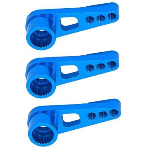 3PCS ZYCST 25T Steering Servo Arm Horn Kits Metal Parts for Wltoys A949 A959-B A969 A979 k929 RC Hobby Model Car Metal Upgrade Accessories(Blue)