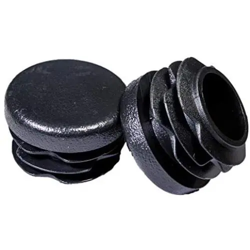 Prescott Plastics 1 Inch Round Plastic Plug, Pipe Tubing End Cap, Durable Chair Glide (10)