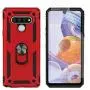 SWP Case for LG Stylo 6, K71 Case, Dual Layer Shock-Absorption Armor Cover,Full-Body Protective Case with Metal Ring Holder Kickstand for LG Stylo 6 (red)