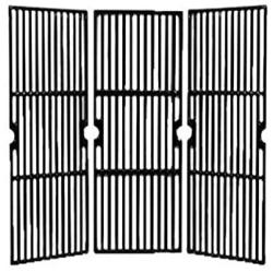 Music City Metals 61753 Gloss Cast Iron Cooking Grid Replacement for Gas Grill Model Brinkmann 810-1750-S, Set of 3