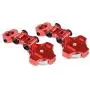 Dilwe 2Pcs RC Car Magnetic Body Post Mount, Metal Magnetic Stealth Body Post Mount for Traxxas/HSP/Redcat/Tamiya/Axial SCX10/D90/HPI RC Car(Red)