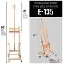 U.S. Art Supply Medium Wooden H-Frame Studio Easel with Artist Storage Tray and Wheels - Mast Adjustable to 96'' High, Holds Canvas to 48'' - Sturdy Beechwood Holder Floor Stand - Display Paintings U.S. Art Supply Medium Wooden H-Frame Studio Easel with Artist Storage Tray and Wheels - Mast Adjustable to 96'' High, Holds Canvas to 48'' - Sturdy Beechwood Holder Floor Stand - Display Paintings