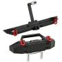 Tbest RC Car Bumper, Metal Front Rear Bumper Spare Parts for SCX10 TRX4 D90 1/10 RC Car