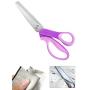 Sewing Pinking Shears for Fabric Paper Professional Craft Scissors with Sharp Stainless Steel Blades, P.LOTOR Lightweight Serrated Scissors with Comfortable Handle 9.3 Inch