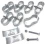 Chain Link Fence Panel Clamps/Kennel Clamps 1-5/8'' x 1-5/8'' - (8 Sets Pack)