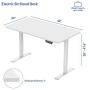 Flexispot Electric Stand Up Desk Workstation with Desktop 42 x 24 Inches Whole-Piece Desk Ergonomic Memory Controller Standing Desk Height Adjustable (White Frame + 42'' White Top)
