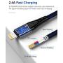 Short iPhone Charger Cable 1ft, CyvenSmart 3Pack 1 Foot Lightning Cables, Nylon Braided Data Sync 1 Feet iPhone USB Charging Cable Cord for iPhone 11 Case/11 Pro / 11 Pro Max/XS/XS Max/XR/X / 8,Blue